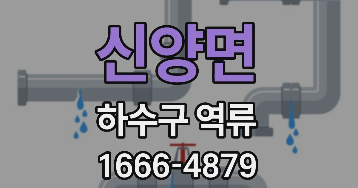 신양면 하수구 역류