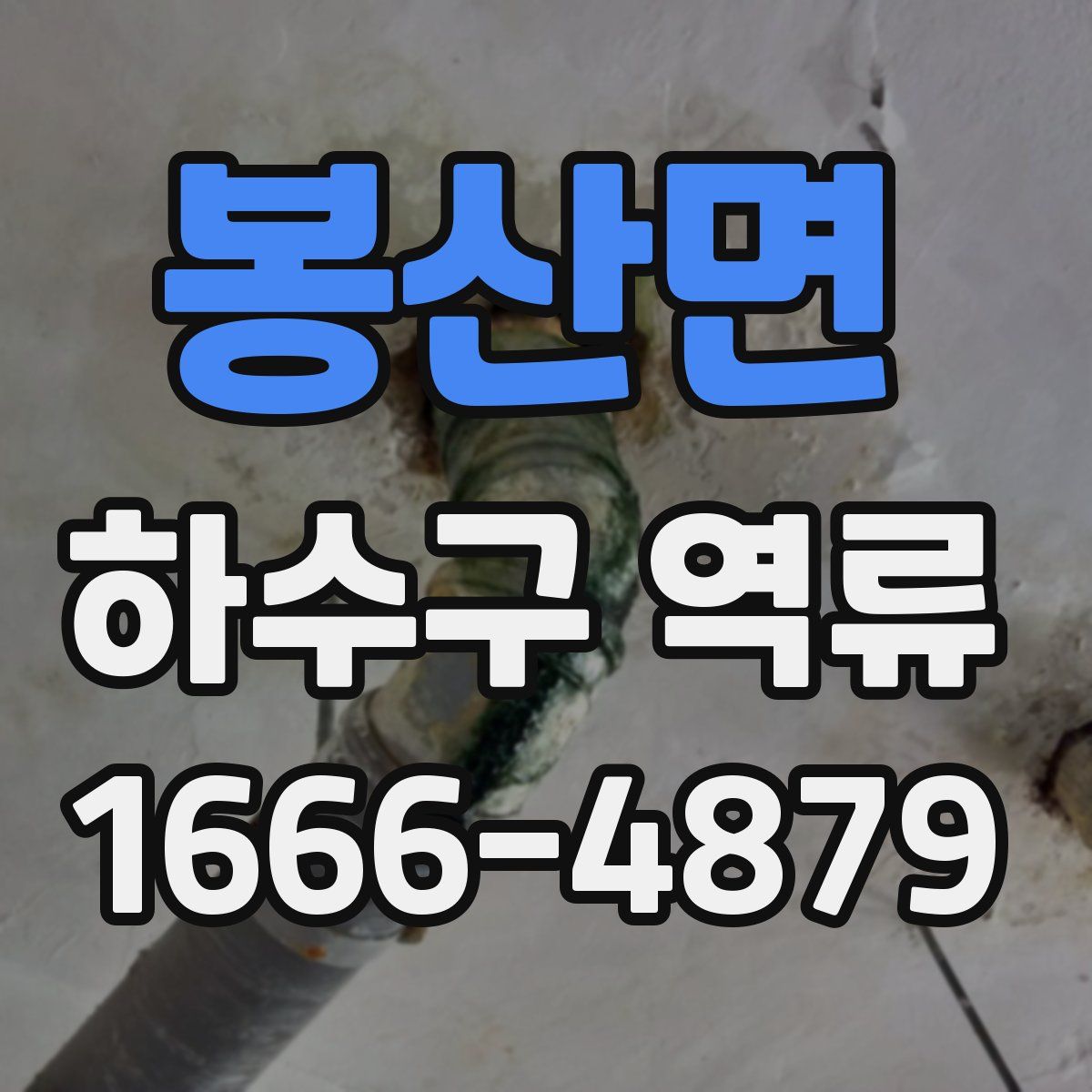 봉산면 하수구 역류