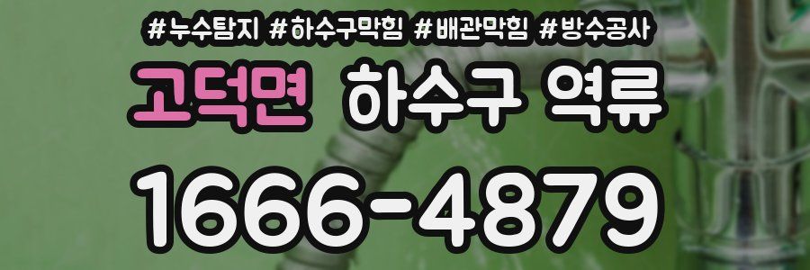 고덕면 하수구 역류