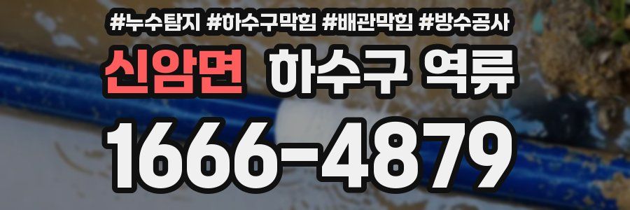 신암면 하수구 역류