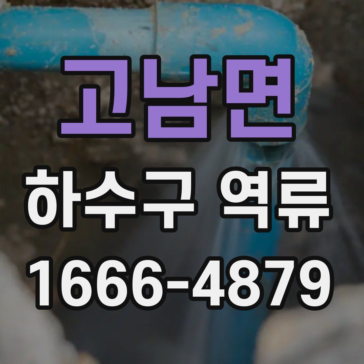 고남면 하수구 역류