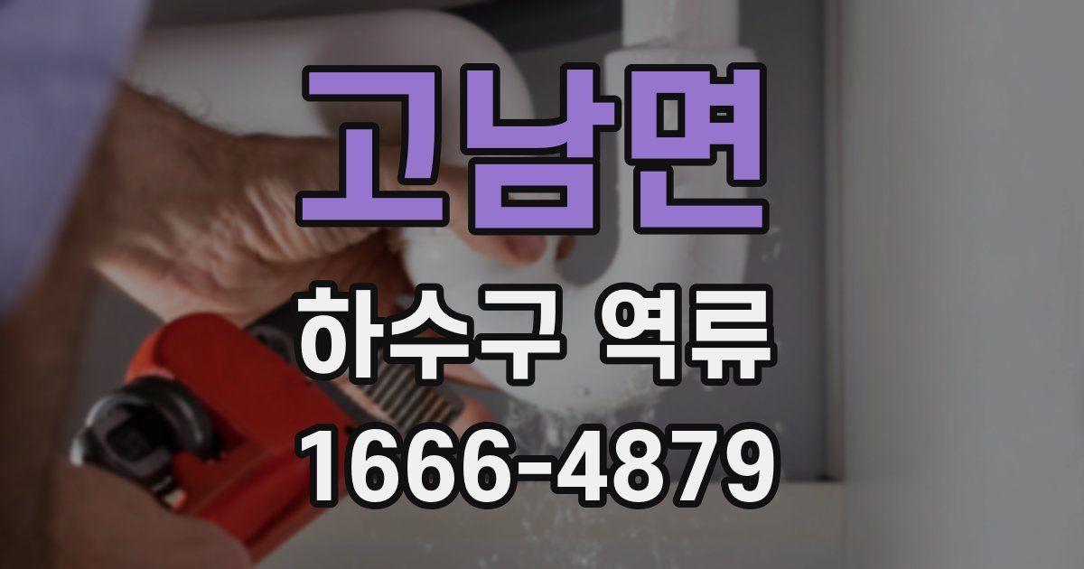 고남면 하수구 역류