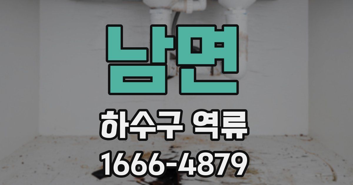 남면 하수구 역류