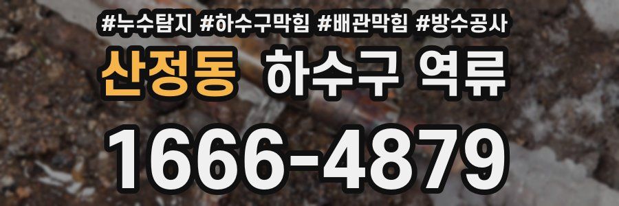 산정동 하수구 역류