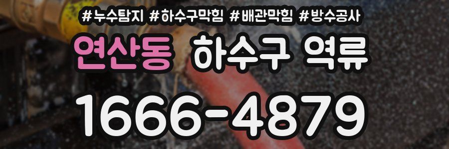 연산동 하수구 역류