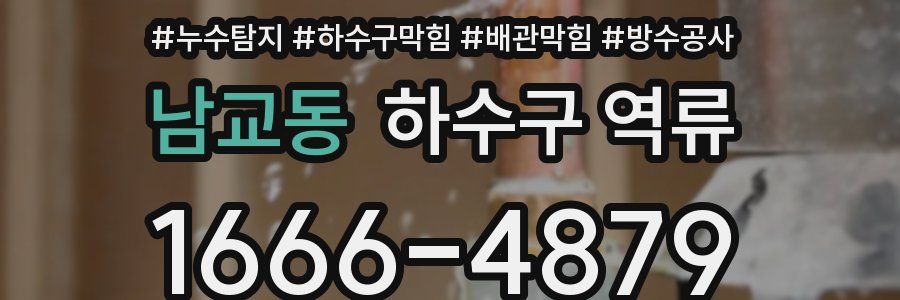 남교동 하수구 역류