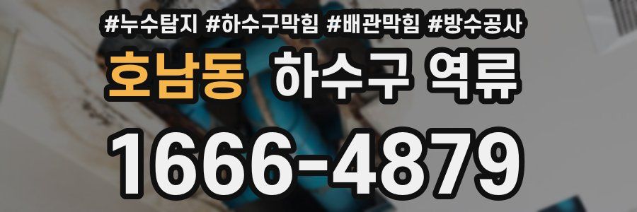 호남동 하수구 역류