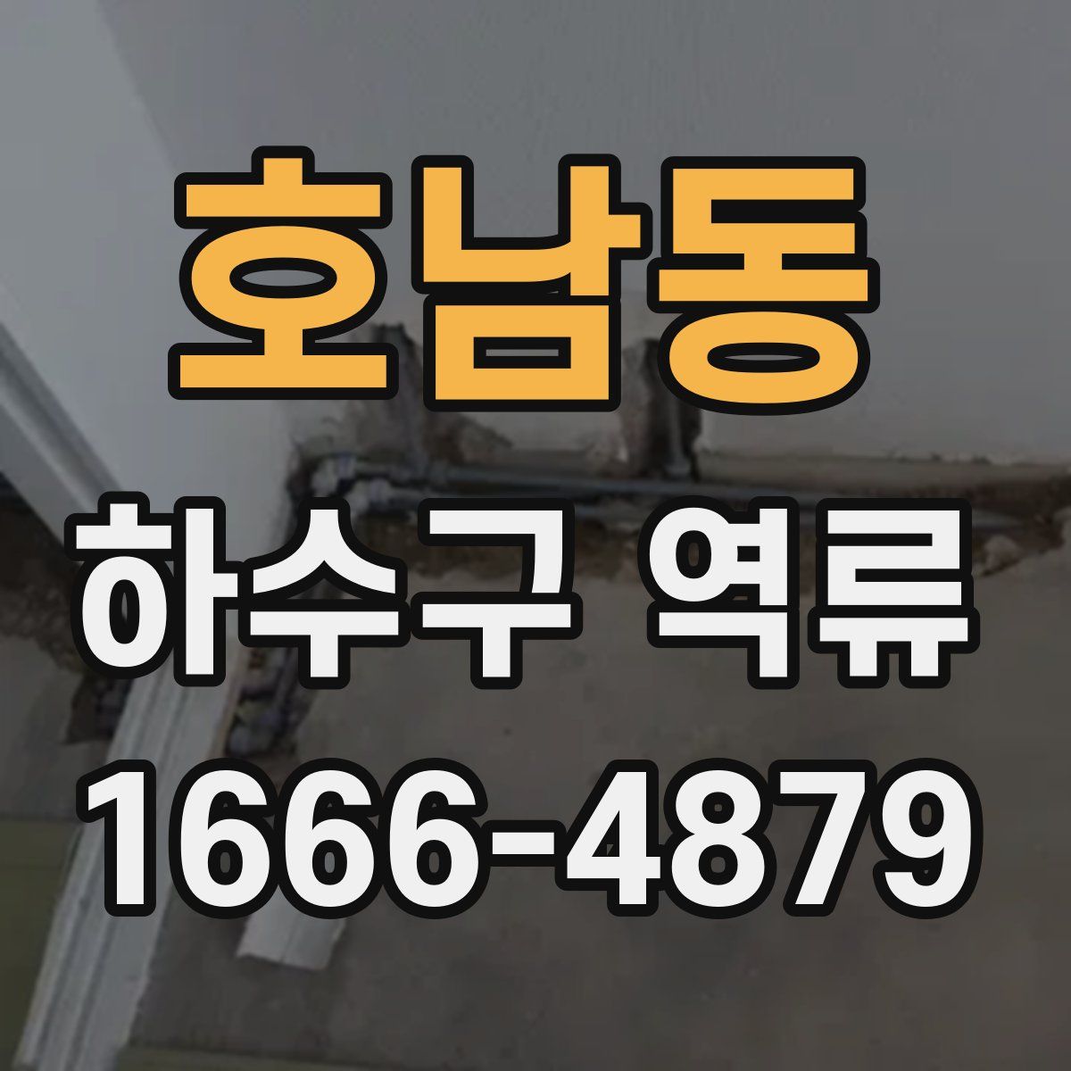 호남동 하수구 역류