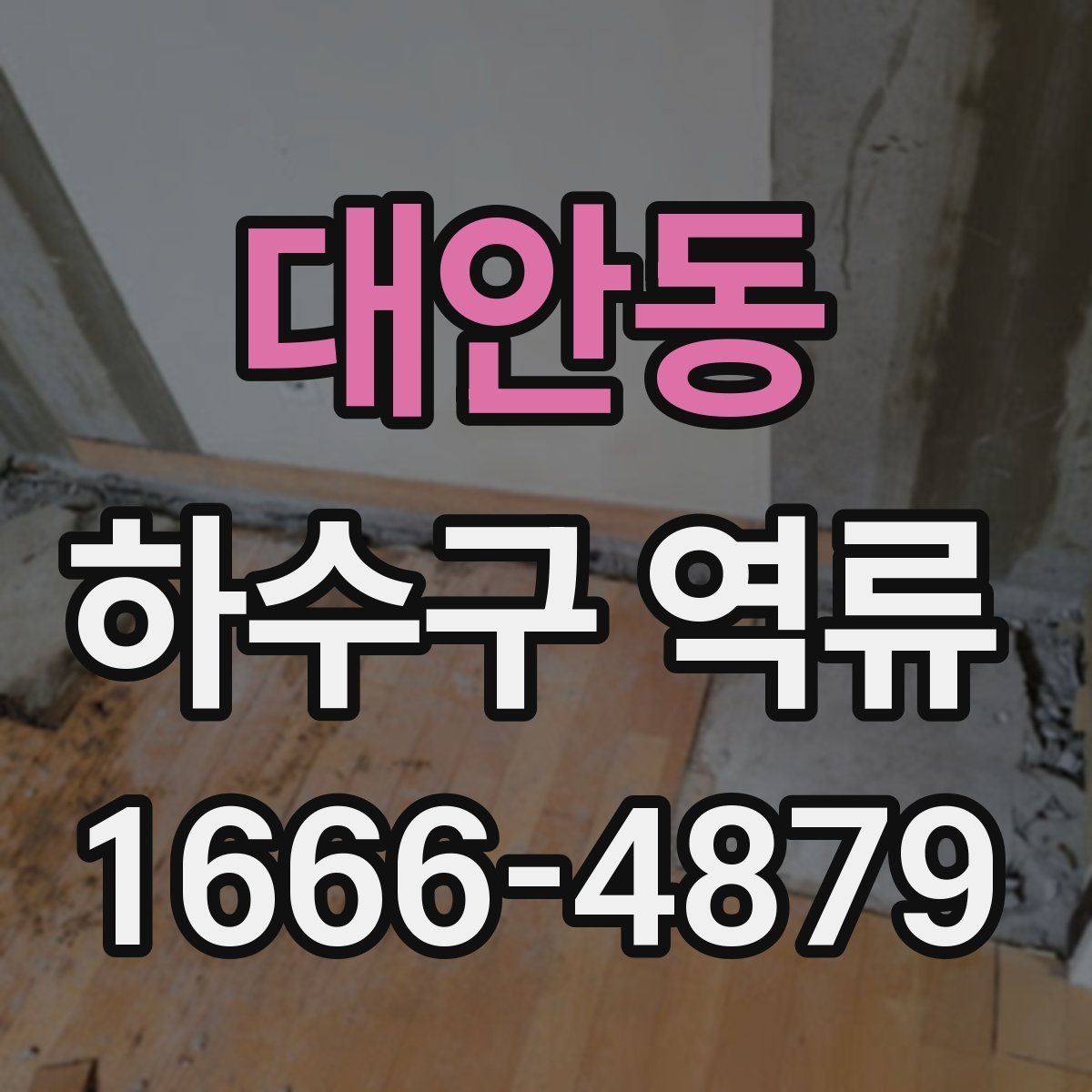 대안동 하수구 역류