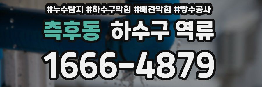 측후동 하수구 역류