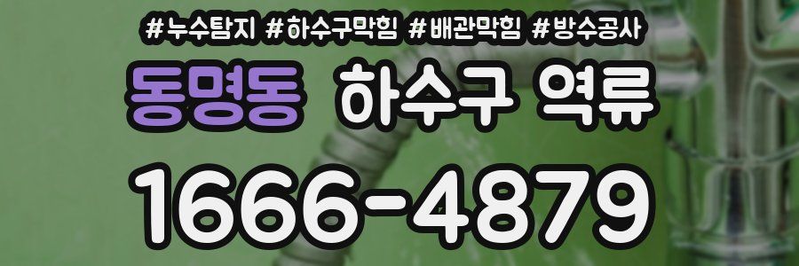 동명동 하수구 역류
