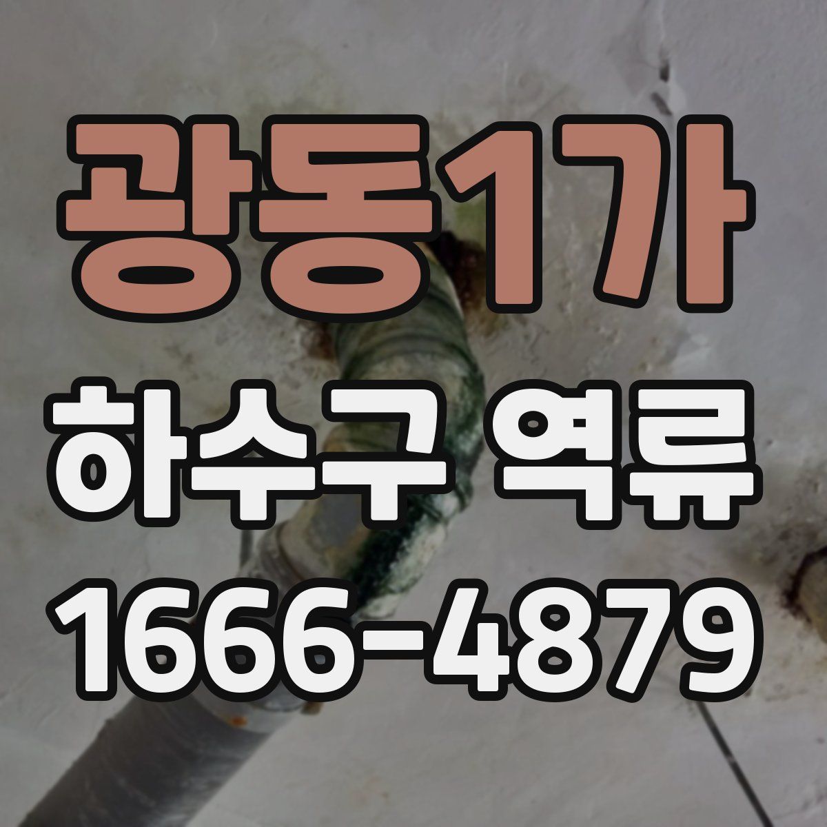 광동1가 하수구 역류