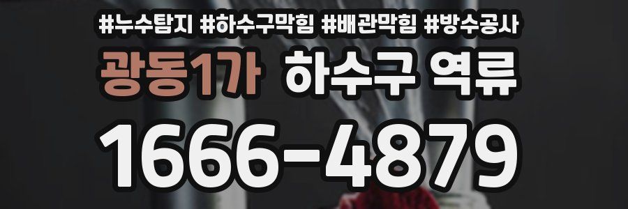 광동1가 하수구 역류
