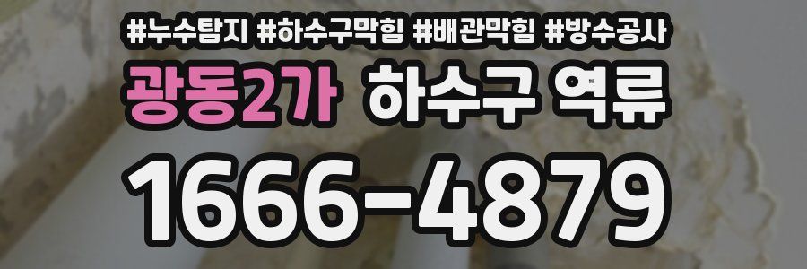 광동2가 하수구 역류