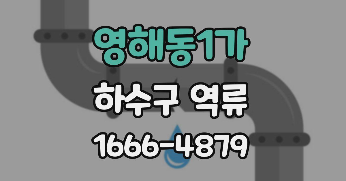 영해동1가 하수구 역류