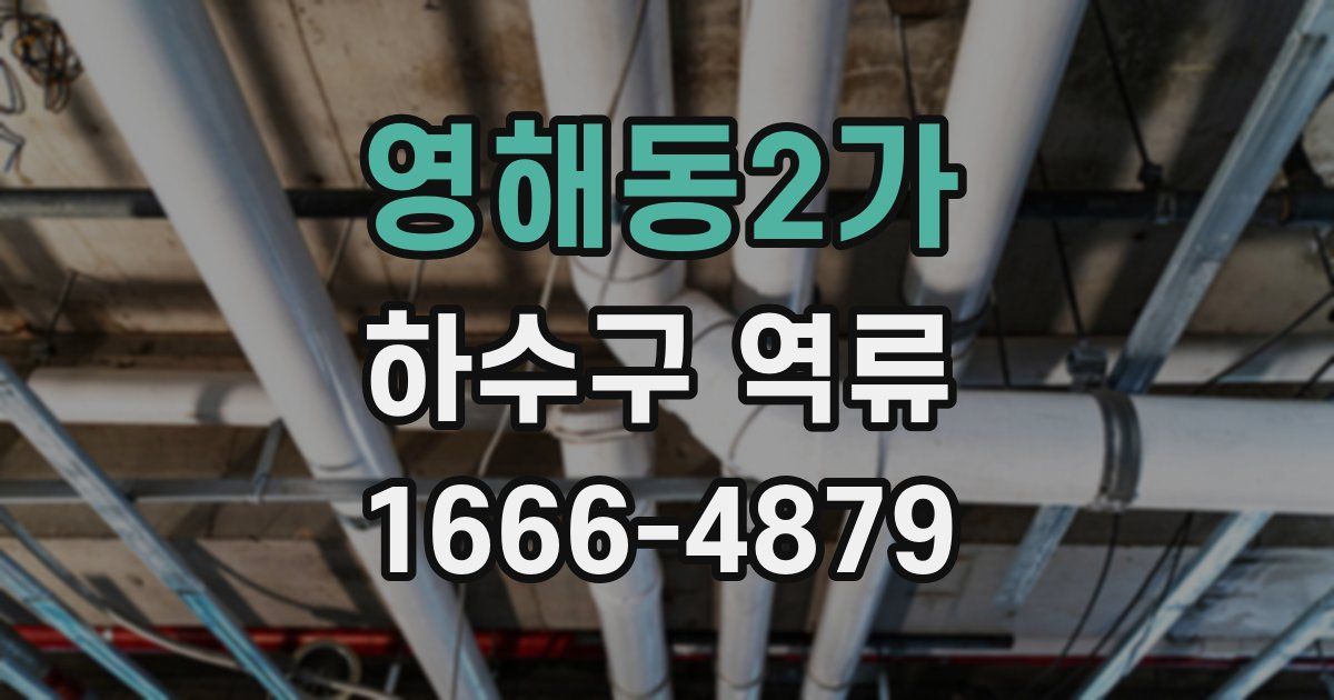 영해동2가 하수구 역류