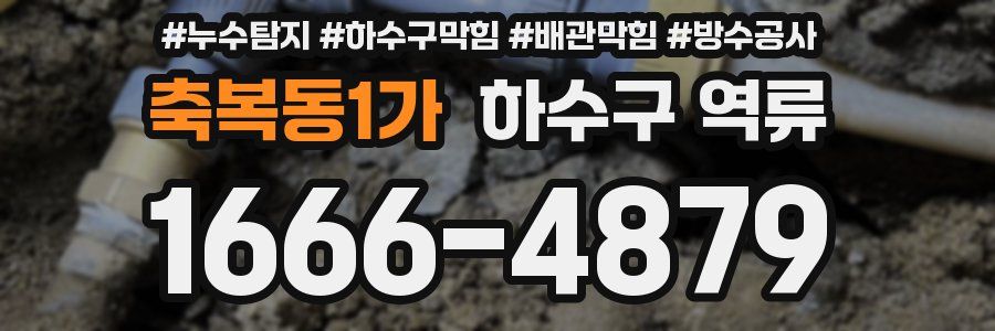 축복동1가 하수구 역류