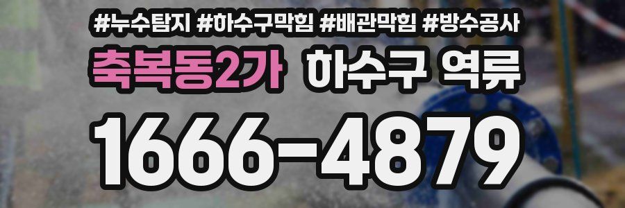축복동2가 하수구 역류