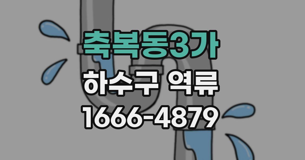 축복동3가 하수구 역류