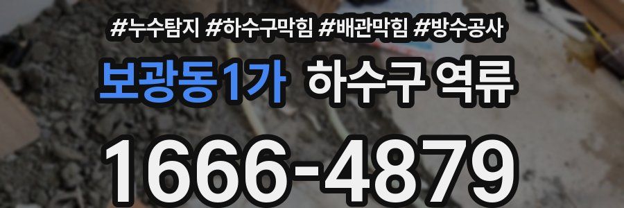 보광동1가 하수구 역류