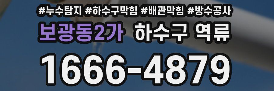 보광동2가 하수구 역류