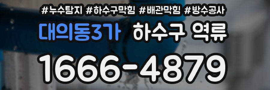 대의동3가 하수구 역류