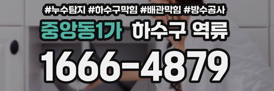 중앙동1가 하수구 역류