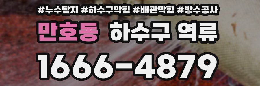 만호동 하수구 역류