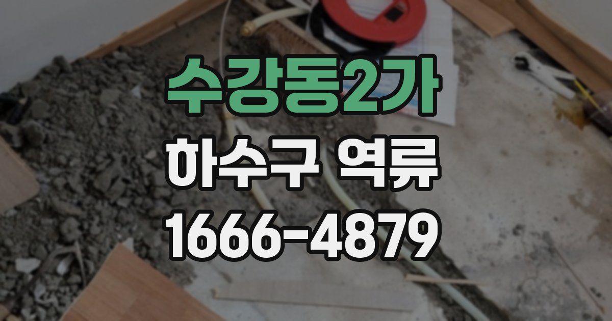 수강동2가 하수구 역류