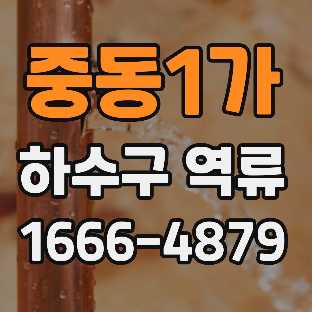 중동1가 하수구 역류