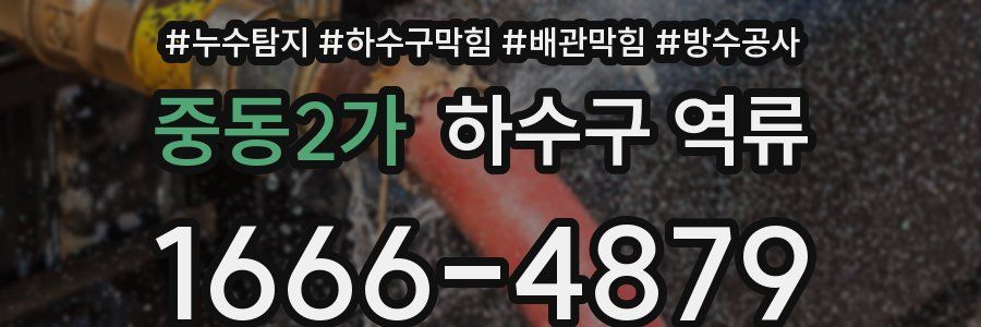 중동2가 하수구 역류