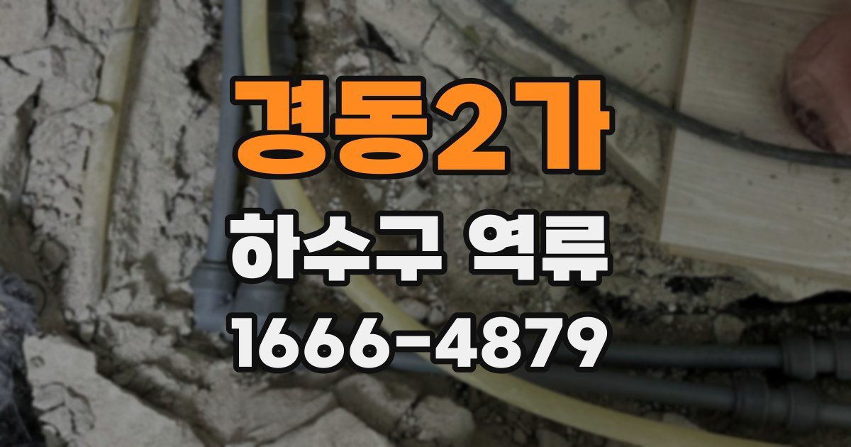 경동2가 하수구 역류