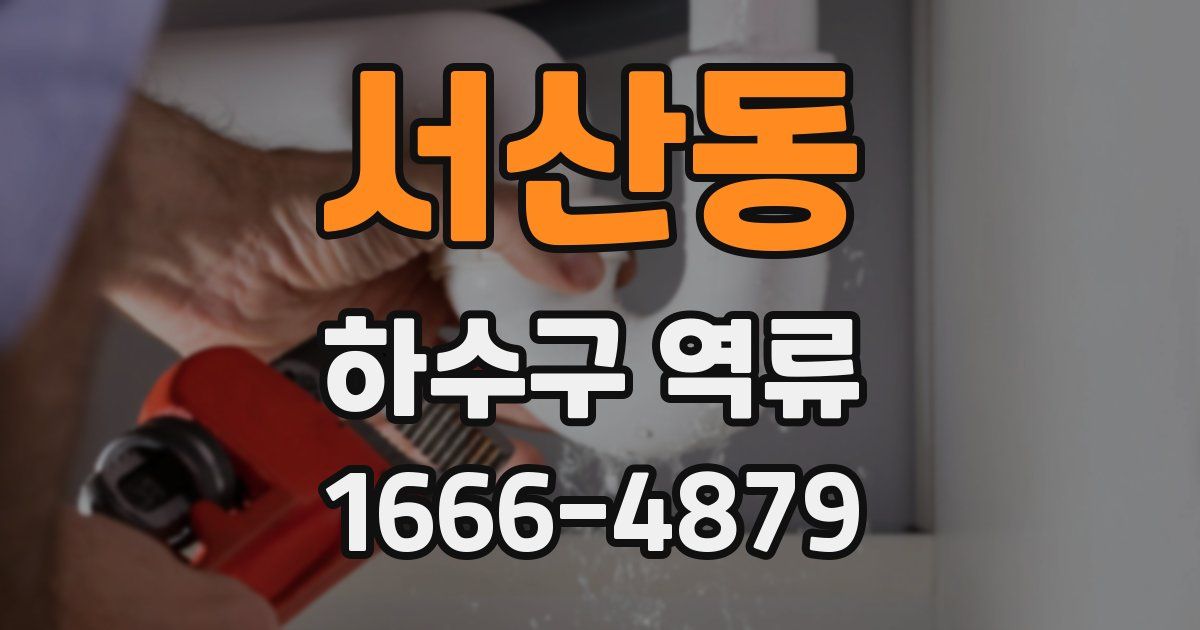 서산동 하수구 역류