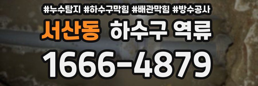 서산동 하수구 역류