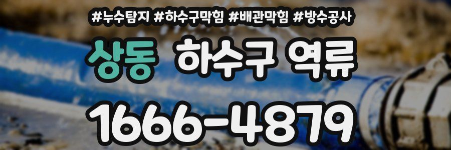 상동 하수구 역류