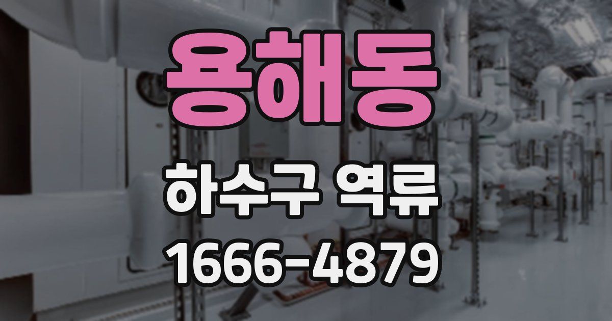 용해동 하수구 역류