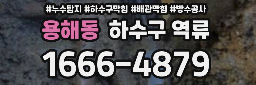 용해동 하수구 역류