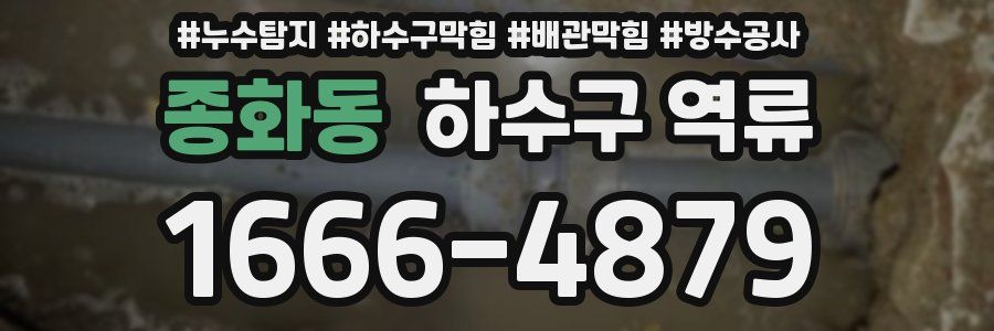 종화동 하수구 역류