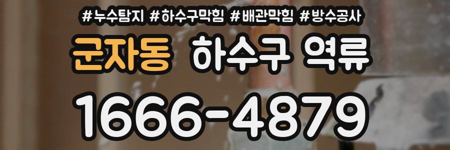 군자동 하수구 역류