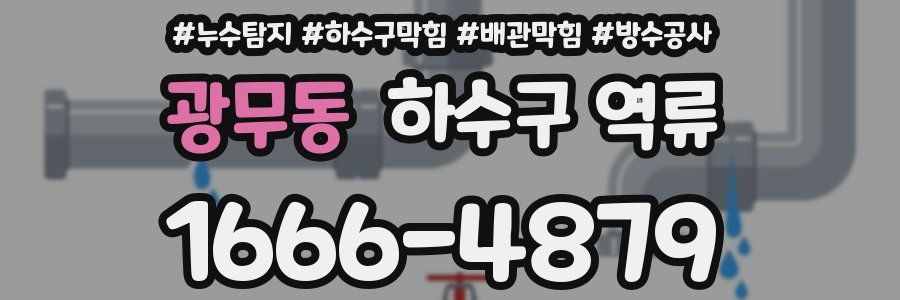 광무동 하수구 역류