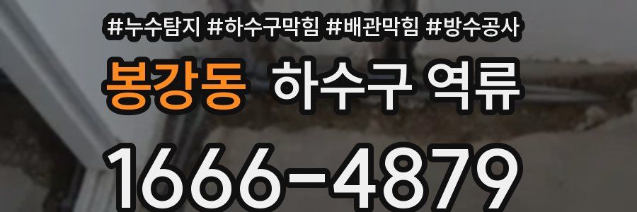 봉강동 하수구 역류