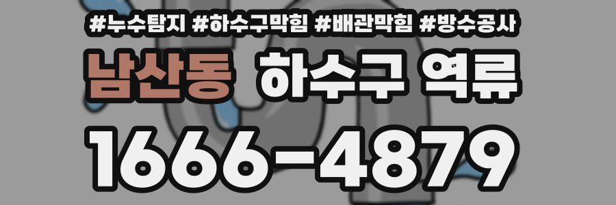 남산동 하수구 역류