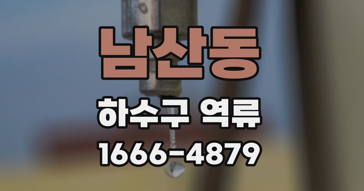 남산동 하수구 역류
