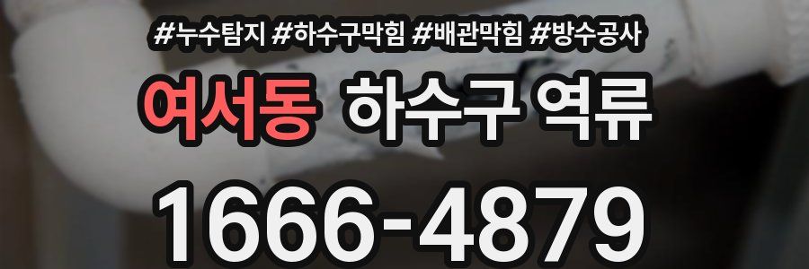 여서동 하수구 역류
