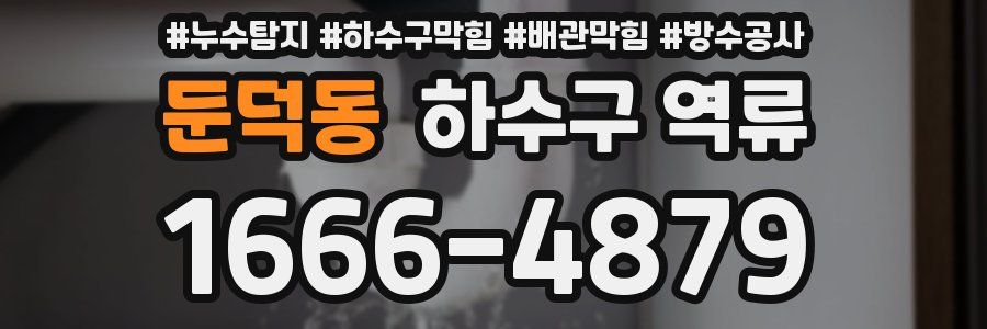 둔덕동 하수구 역류