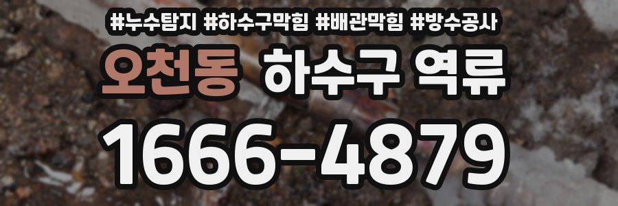 오천동 하수구 역류