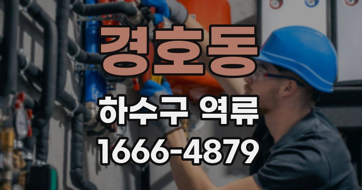 경호동 하수구 역류