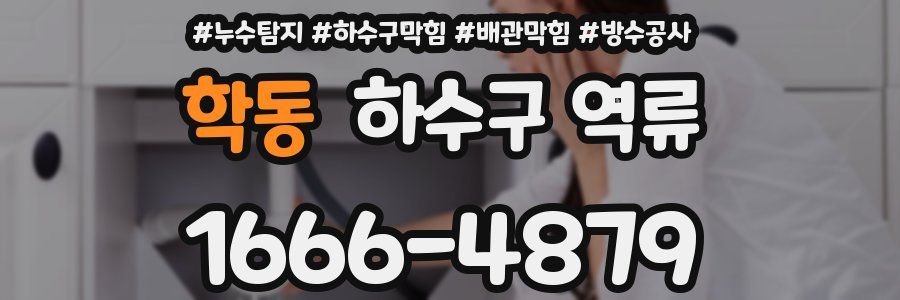 학동 하수구 역류