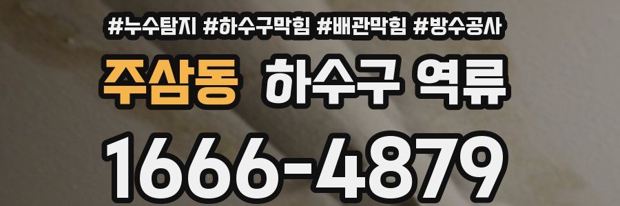 주삼동 하수구 역류