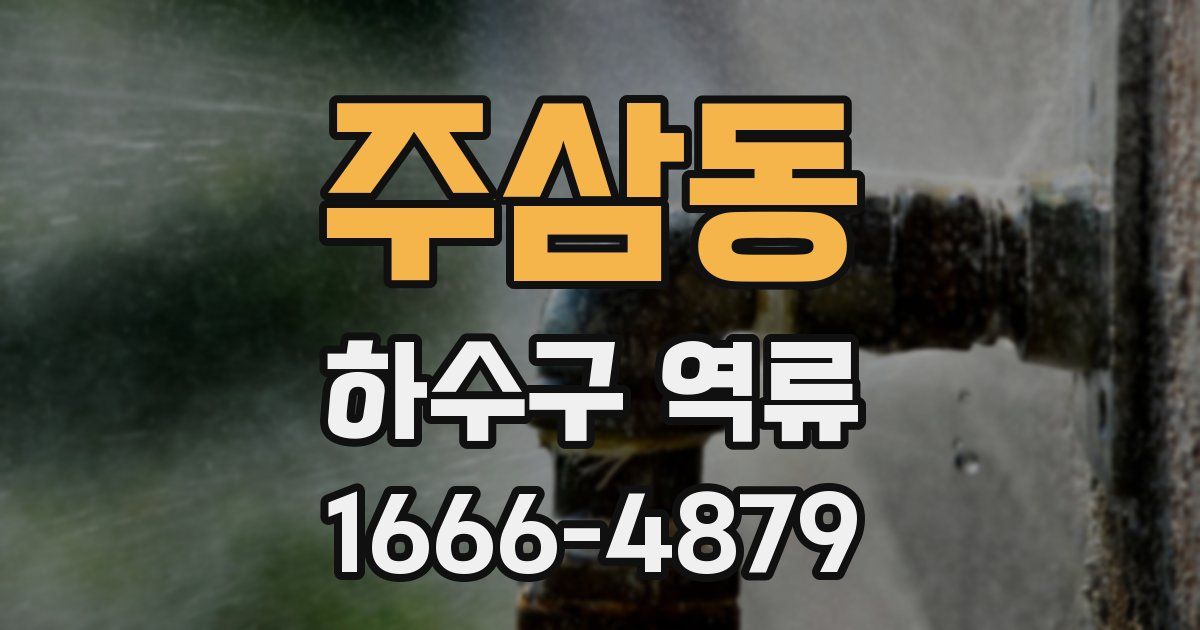 주삼동 하수구 역류